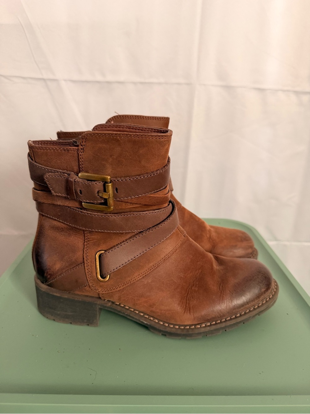 Women’s Clarks Orinoco Sash Leather Ankle Boots 7E Wide